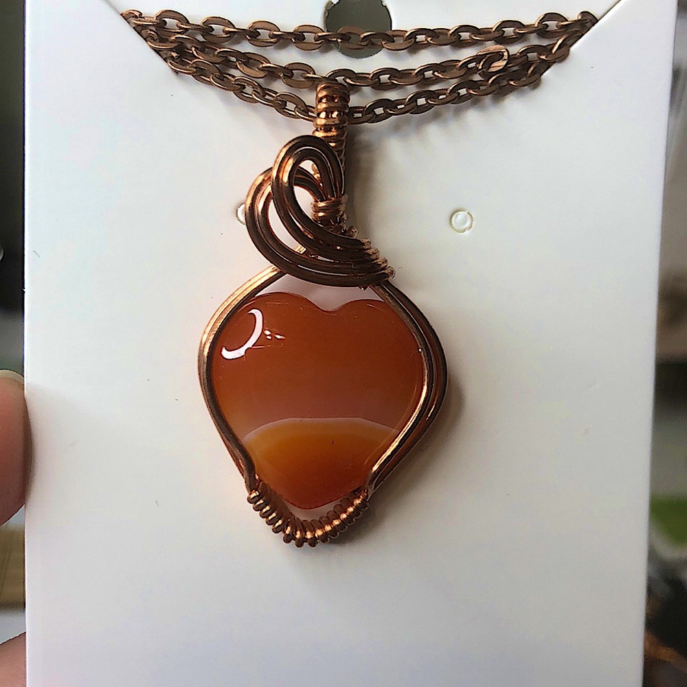 Carnelian Heart Necklace